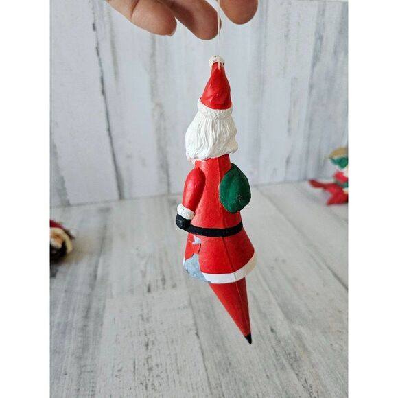 Vintage metal unique Santa ornament Xmas tree jointed - Picture 3 of 8